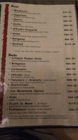 Alfredo's menu