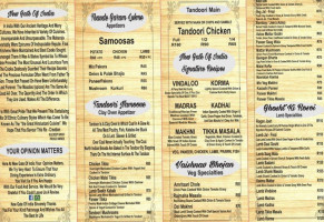 Gate Of India menu