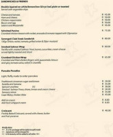 The Deck Restaurant And Bar menu