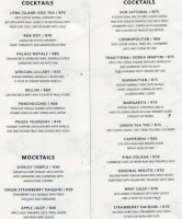 Tusk The Palace menu