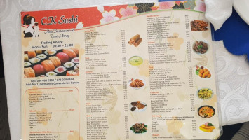 Ck Sushi menu