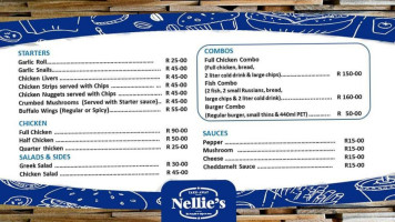 Nellie's Cafe Take Aways menu
