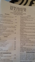 Merchant Maiden Café Pizza menu