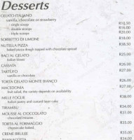 Vera Vita menu