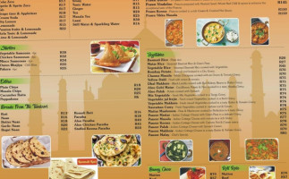 Taj Mahal menu