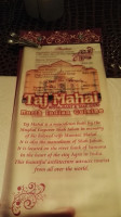 Taj Mahal menu