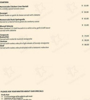 The Deck Restaurant And Bar menu