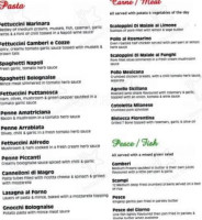 La Capannina Italian Ramsgate menu