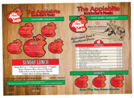 The Applebite Roadhouse Pizzeria menu