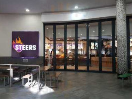 Steers inside