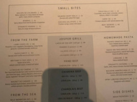 The Creek Bistro Chic menu