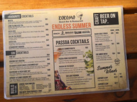 Kokomo Beach Bar Restaurant menu