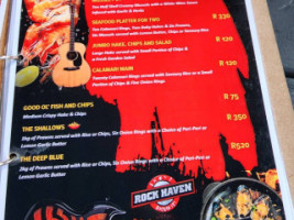 Rock Haven menu