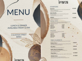 Irana Indian menu