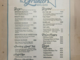 Grunters Pub menu