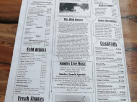 Bohemian Groove Cafe menu