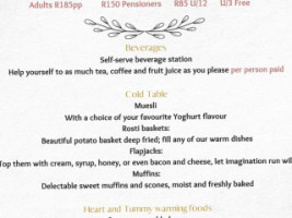 Green Olive menu