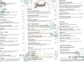 Social Bryanston (on Main) menu